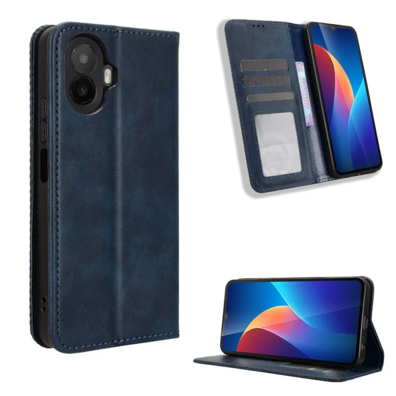 Funda Tipo Cartera de Cuero PU con Protector de Tarjetas para TCL K70 5G, Fundas Tipo Libro para TCL K70 XE