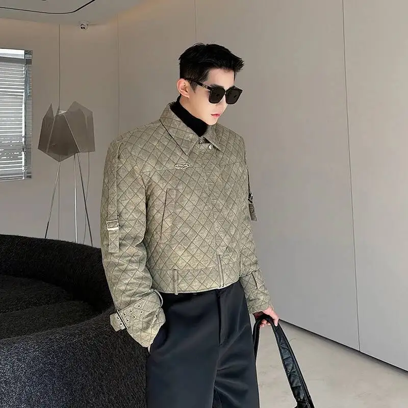 سترة قصيرة مبطنة بالقطن للرجال من SYUHGFA ، معطف شعرية من الماس ، ملابس على الموضة الكورية ، الربيع ، من من من القطن
