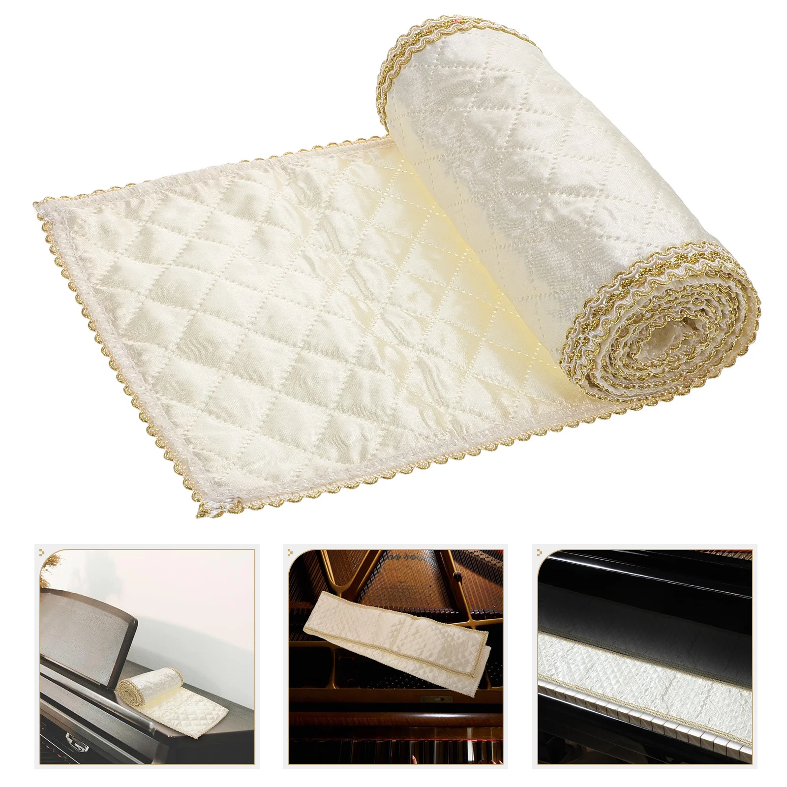 

Piano Keyboard Cover Protective Dustproof Ultrafine Fiber Washable Anti-Slip Keyboard Fabric Cover Piano Covers
