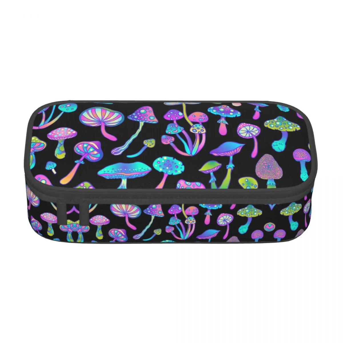 Custom Psychedelic Magic Mushrooms Korean Pencil Case Girls Boys Big Capacity Pencil Pouch Students Stationery