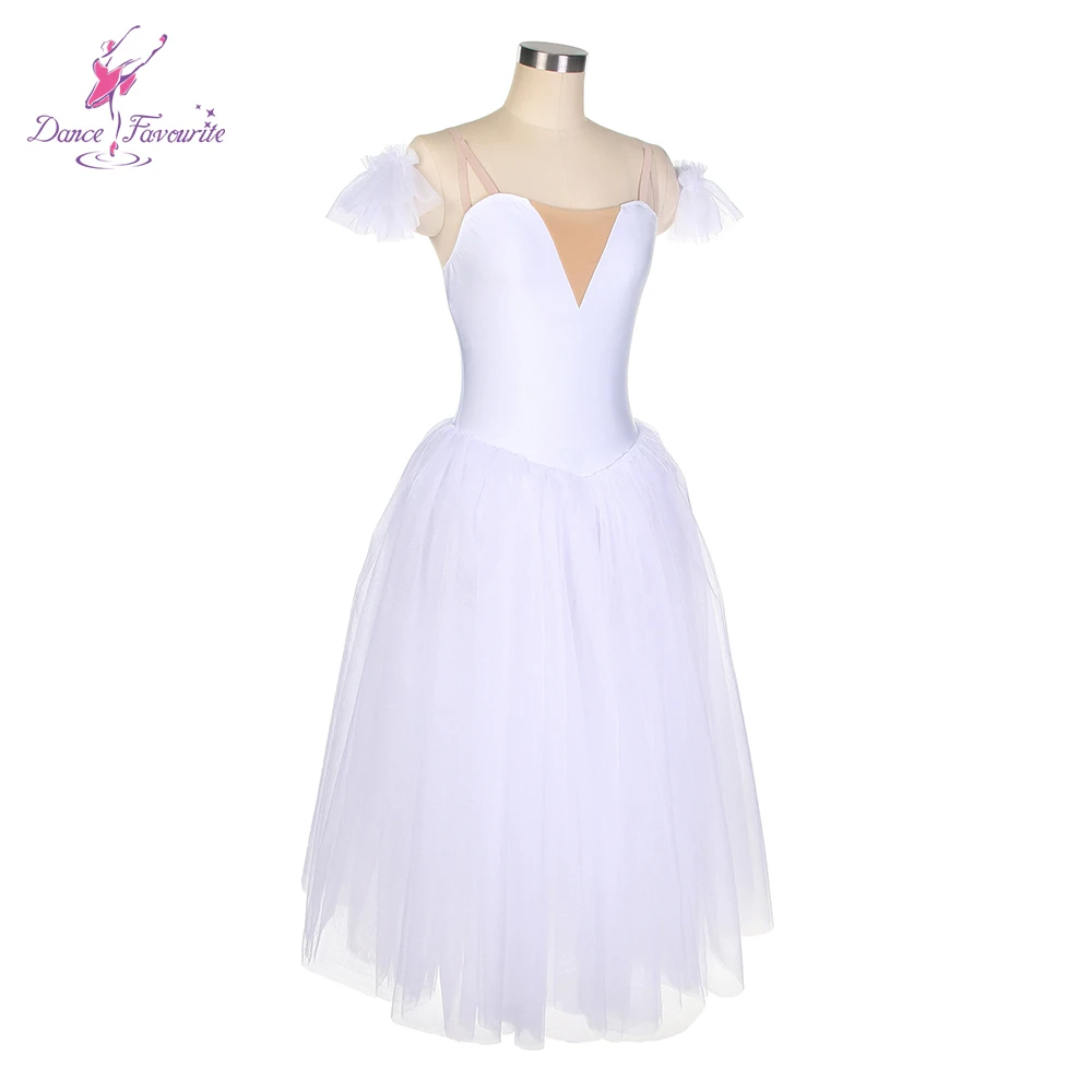 Dança favorita ballet tutus 18008 branco longo romântico ballet tutu desempenho dança tutu la sylphide ballet romântico