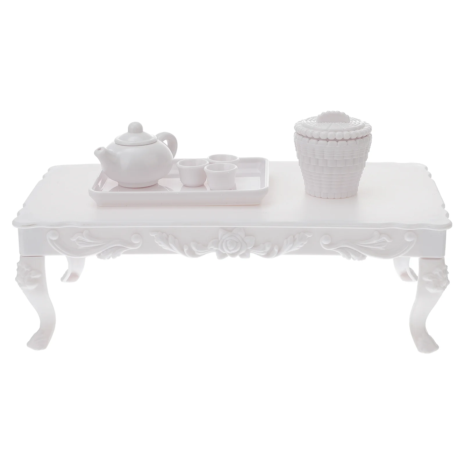 Mini Toy House Plaything Children Pretend Ornament Kids Tea Table Model Set