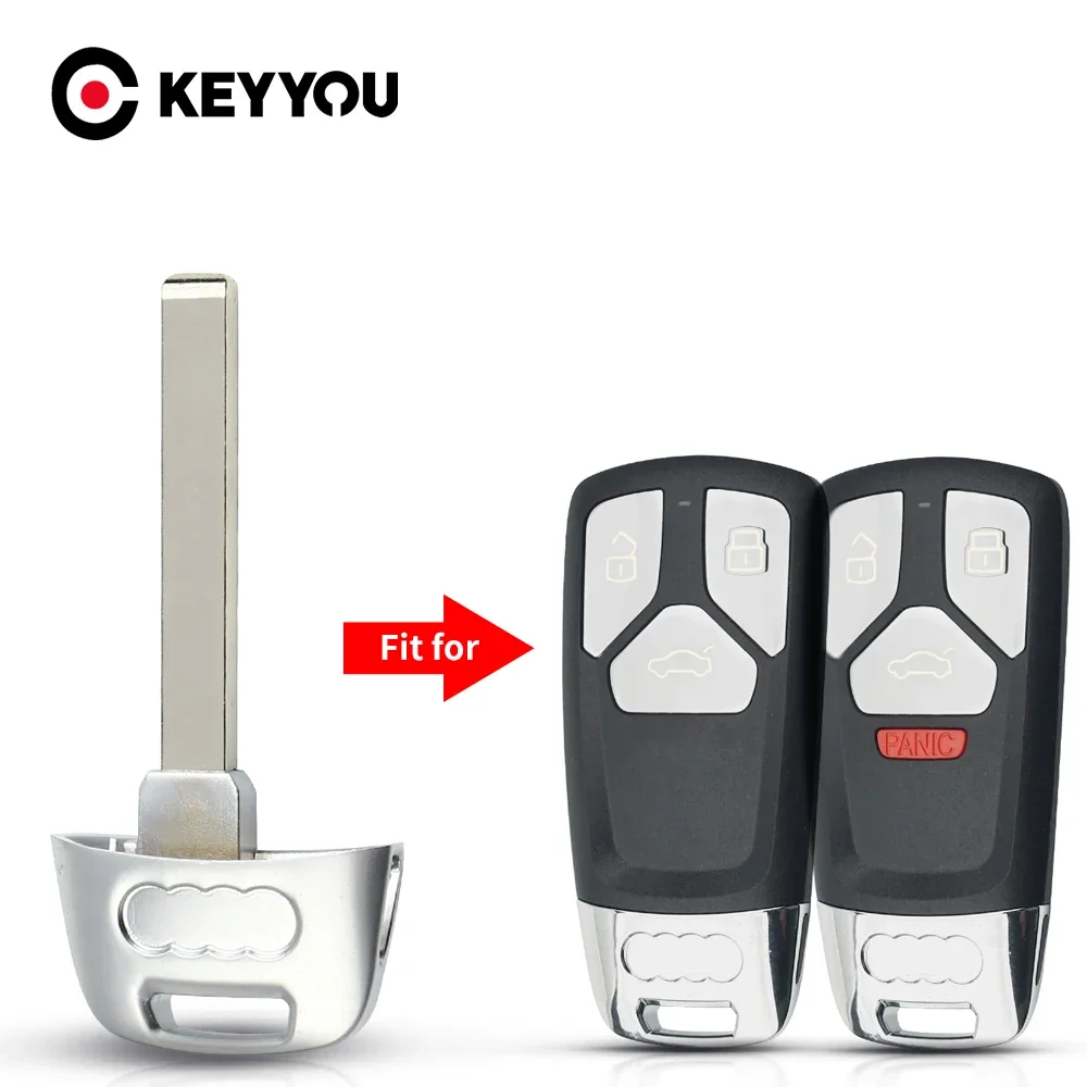 

KEYYOU NEW For Audi TT A4 A5 S4 S5 Q7 SQ7 2016 2017 2018 2019 Blank Emergency Insert Key Blade Car Remote Key HU66 Blade