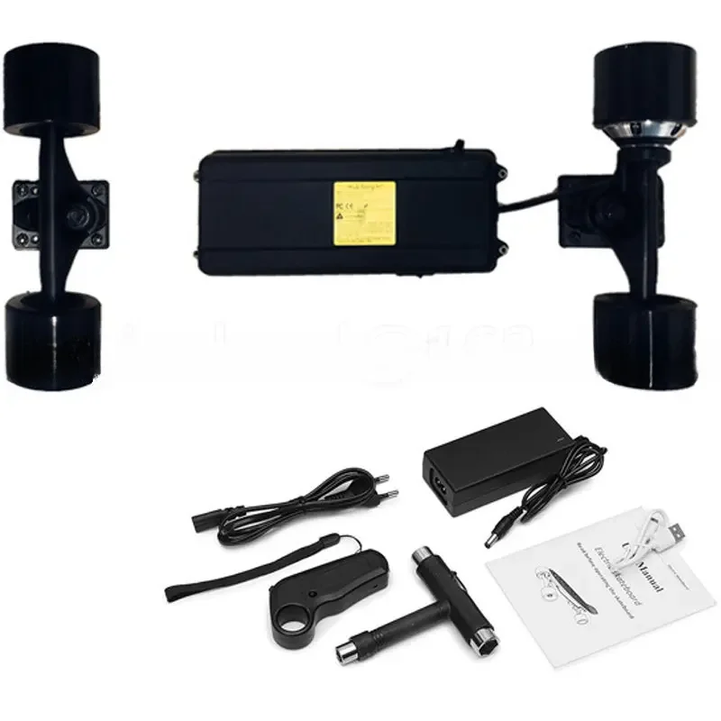 

Four-Wheel Electric Skateboard Modification Kit Diy Full Set Accessories Hub Motor Controller Battery Box 2.2ah Double Drive