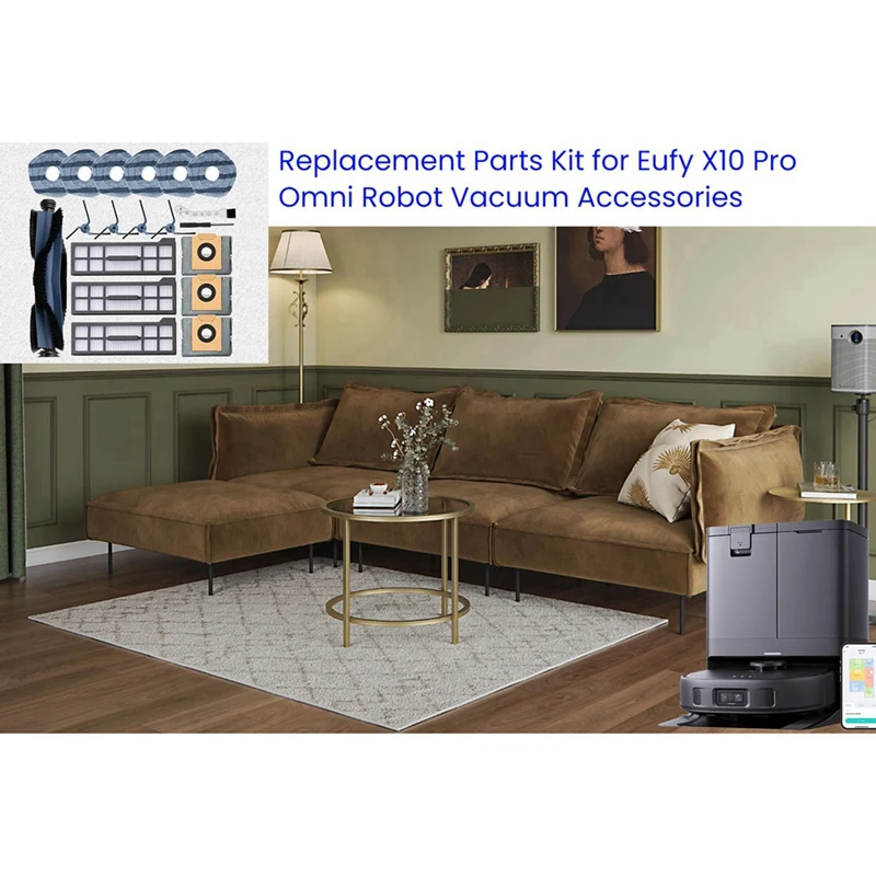 X17A 2025 ใหม่-19-Pack หุ่นยนต์สูญญากาศอะไหล่สําหรับ Eufy X10 Pro Omni หุ่นยนต์สูญญากาศ