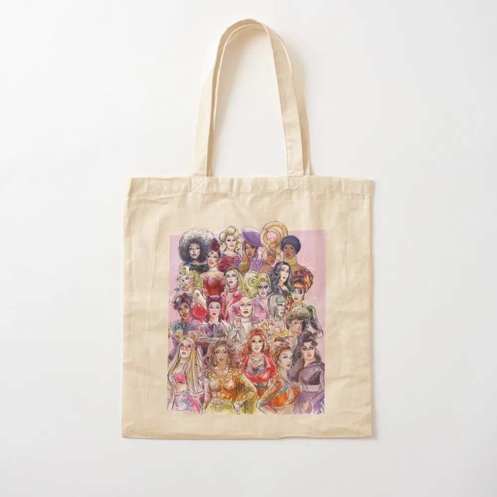 

RuPaul's Drag Race All Winners Tote Bag tote bags cloth bags shopper bag women Canvas Tote Bag