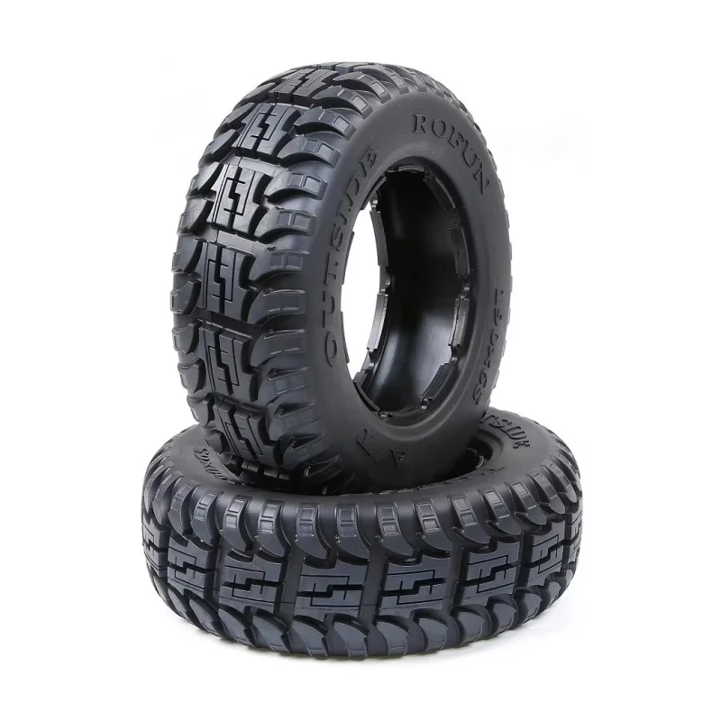 Front & Rear All Terrain Tire Rubber Tyre for 1/5 HPI ROVAN ROFUN Baja 5T 5SC