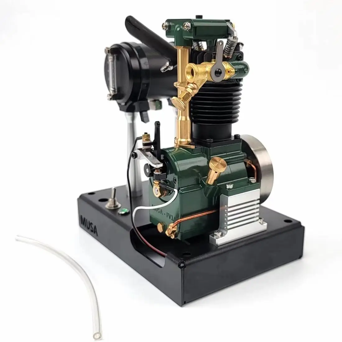 FV1 AREDDOG 7CC 1/4-32 Thread ME8 Pompa Oli Bawaan Model Mesin Miniatur Empat Tak Silinder Tunggal
