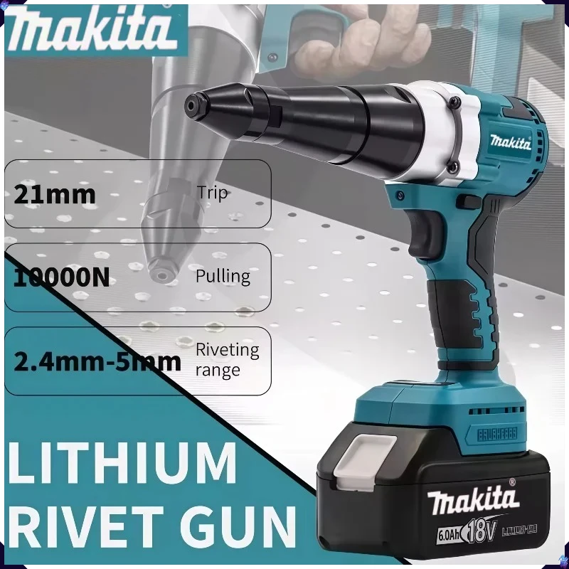 

Makita Brushless Electric Rivet Gun LED Cordless Multifunctional Rivet Nut Gun Automatic Riveting Tool For Makita Battery