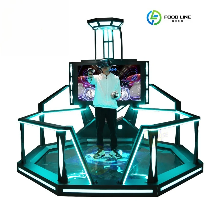 FL Wholesale 9D Virtual Reality Game Machine Indoor VR Shooting Simulator Octave Space Walking Platform Metal Customized