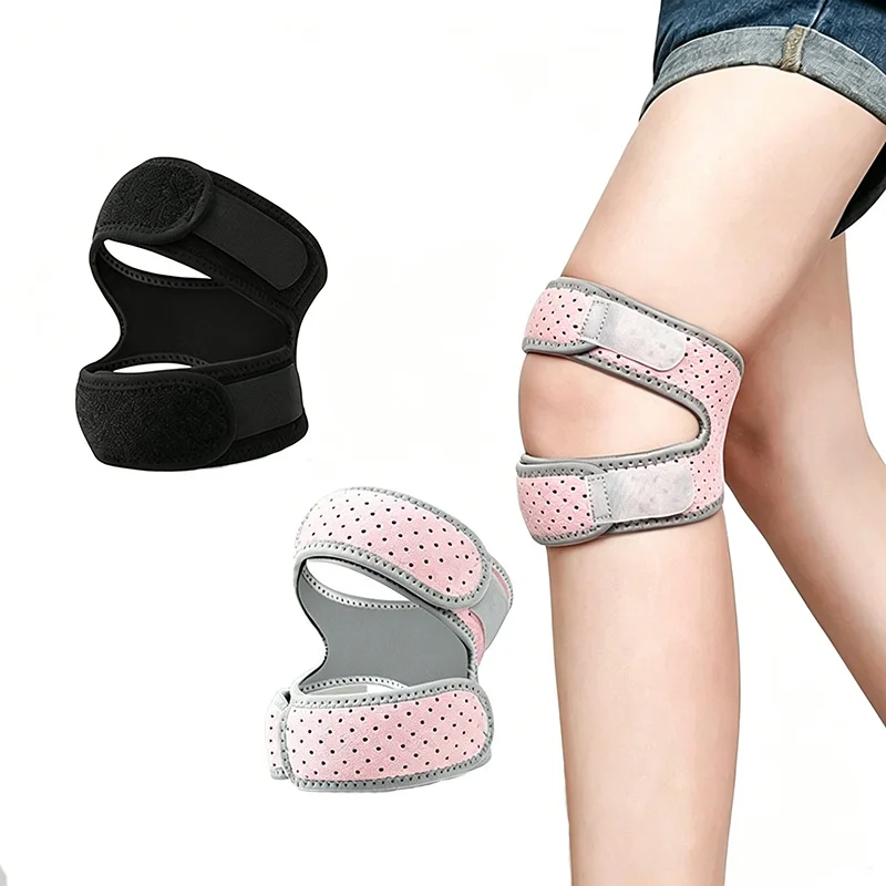 Patellar Tendon Support Strap Meniscus Sports Patella Strap Anti-slip Silicone Knee Pad Adjustable Running Shock Absorption