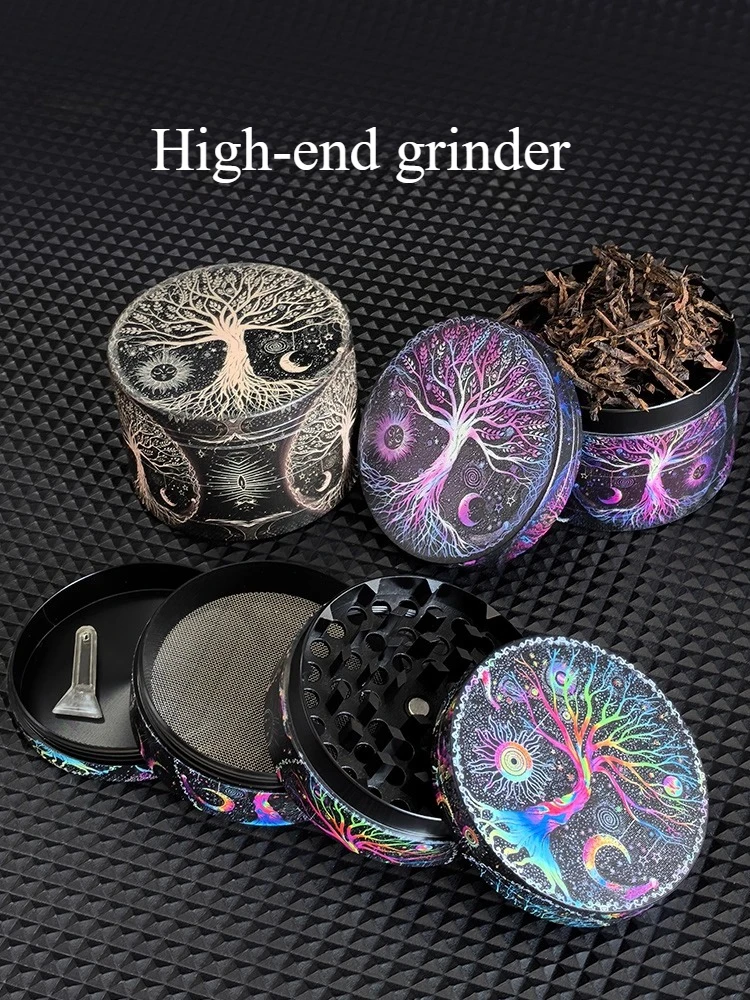 New high-end grass grinder,hand-cranked cigarette grinder,crusher,tobacco shredder, four-layer cutting,portable,multiple sizes