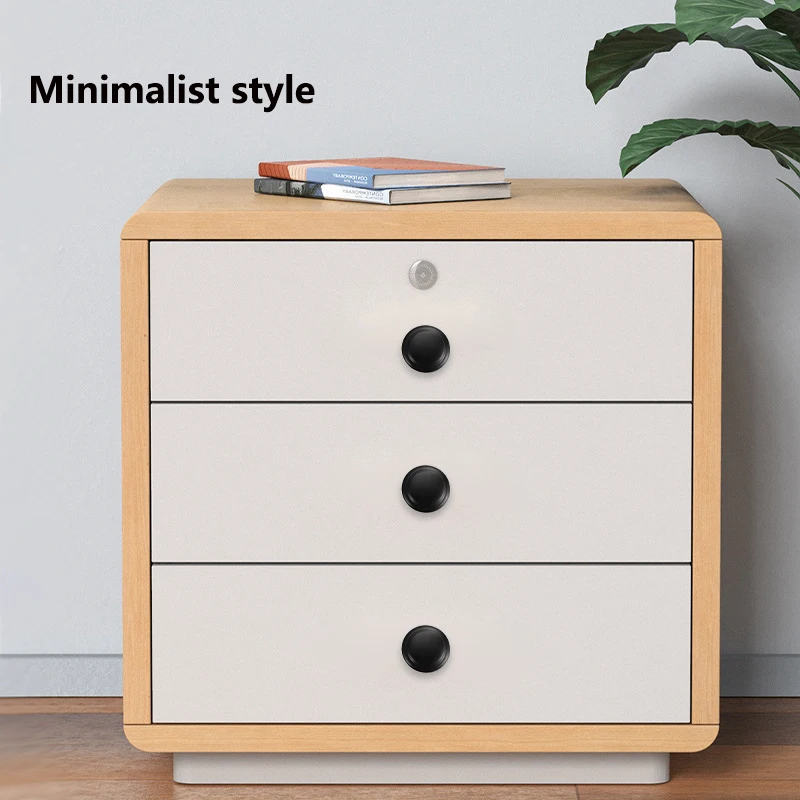 Stainless steel matte round drawer handle cabinet single-hole handle modern minimalist wardrobe handle