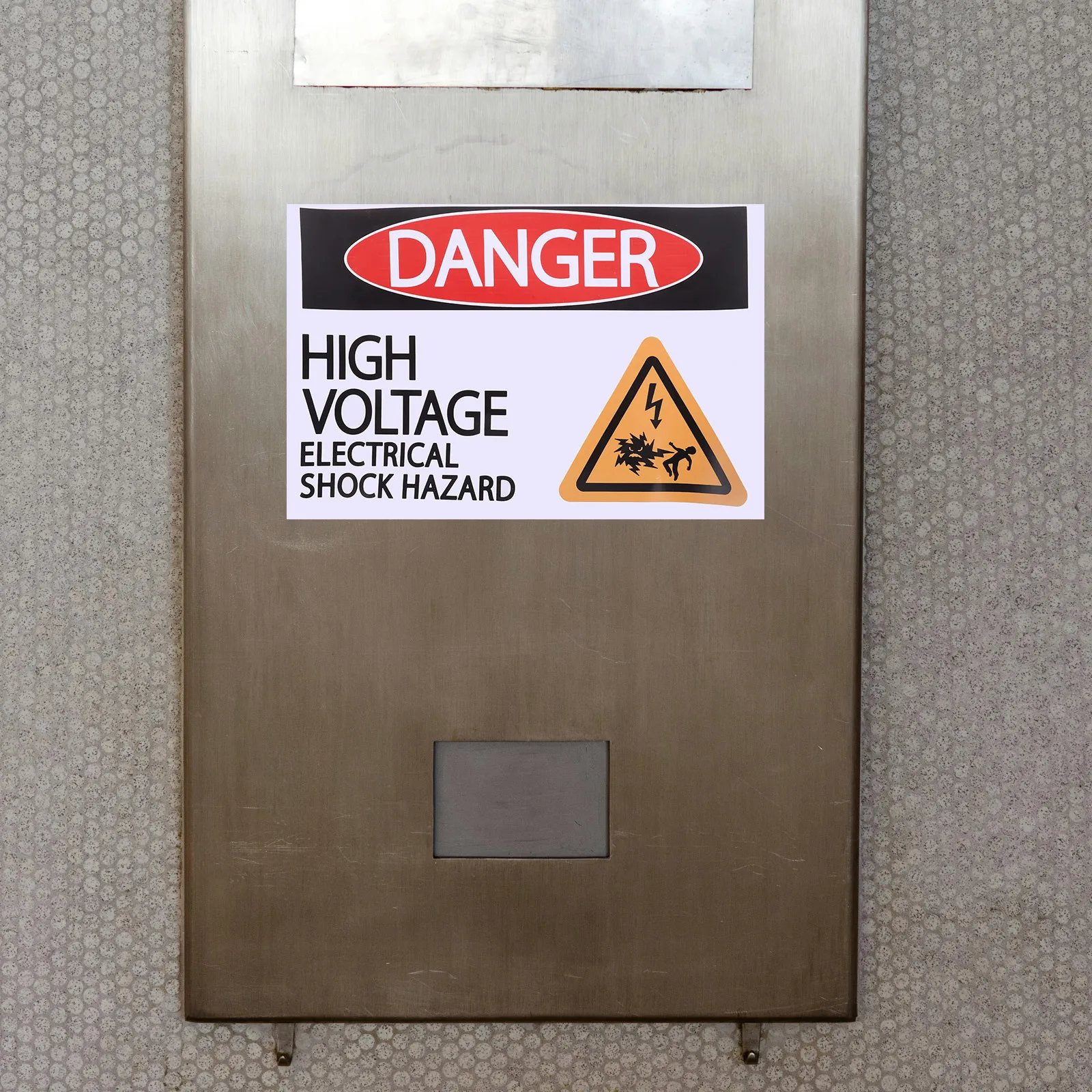 ملصقات تحذيرية عالية الجهد ملصق أمان ملصقات لاصقة مقاومة للماء من مادة PVC لآلة حائط موقع البناء في المصنع