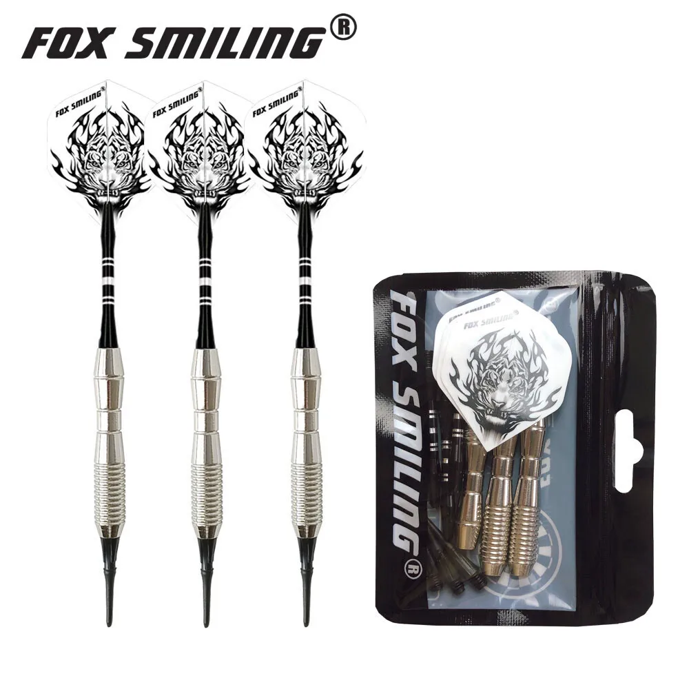 Fox Smiling 3PCS 18g Electronic Soft Darts With Aluminum Darts Shafts And Beautiful PET Flights