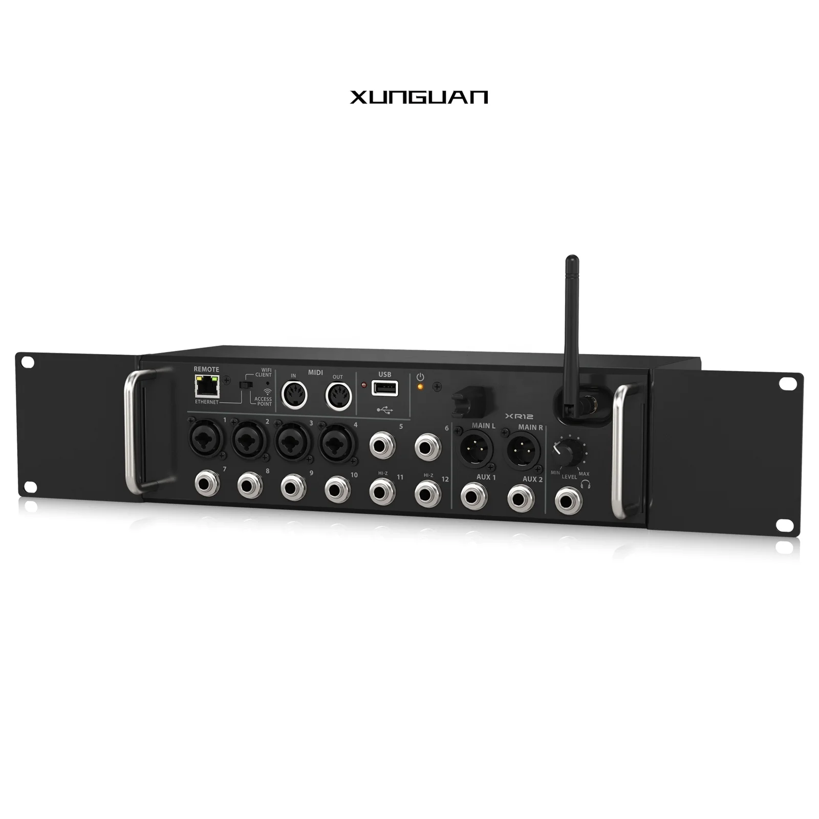 XR12 Vendas Quentes Profissional Mixer de Áudio Digital Portátil/montável em Rack de 12 Entradas para IPad e Tablets Android