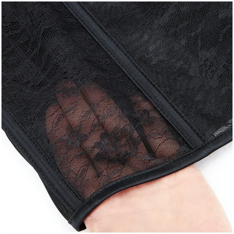 الكورسيهات والمشدات قمم بالإضافة إلى حجم شبكة الملابس الداخلية السوداء المشدية overالصدر الدانتيل يصل كلوبوير كورسيت