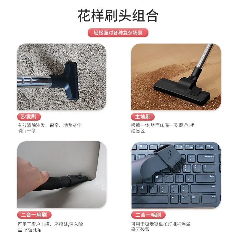 Пылесос 20-литровый бытовой домашний пылесос с большой мощностью всасывания, автомобильный бочкообразный пылесос для сухой и влажной уборки HZ-T720R