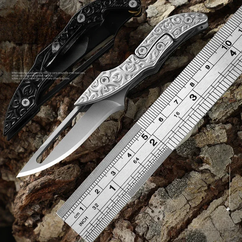 

New Mini Folding Knife Multifunctional Outdoor Portable Knife All Steel Military Men's Self-Defense Knife