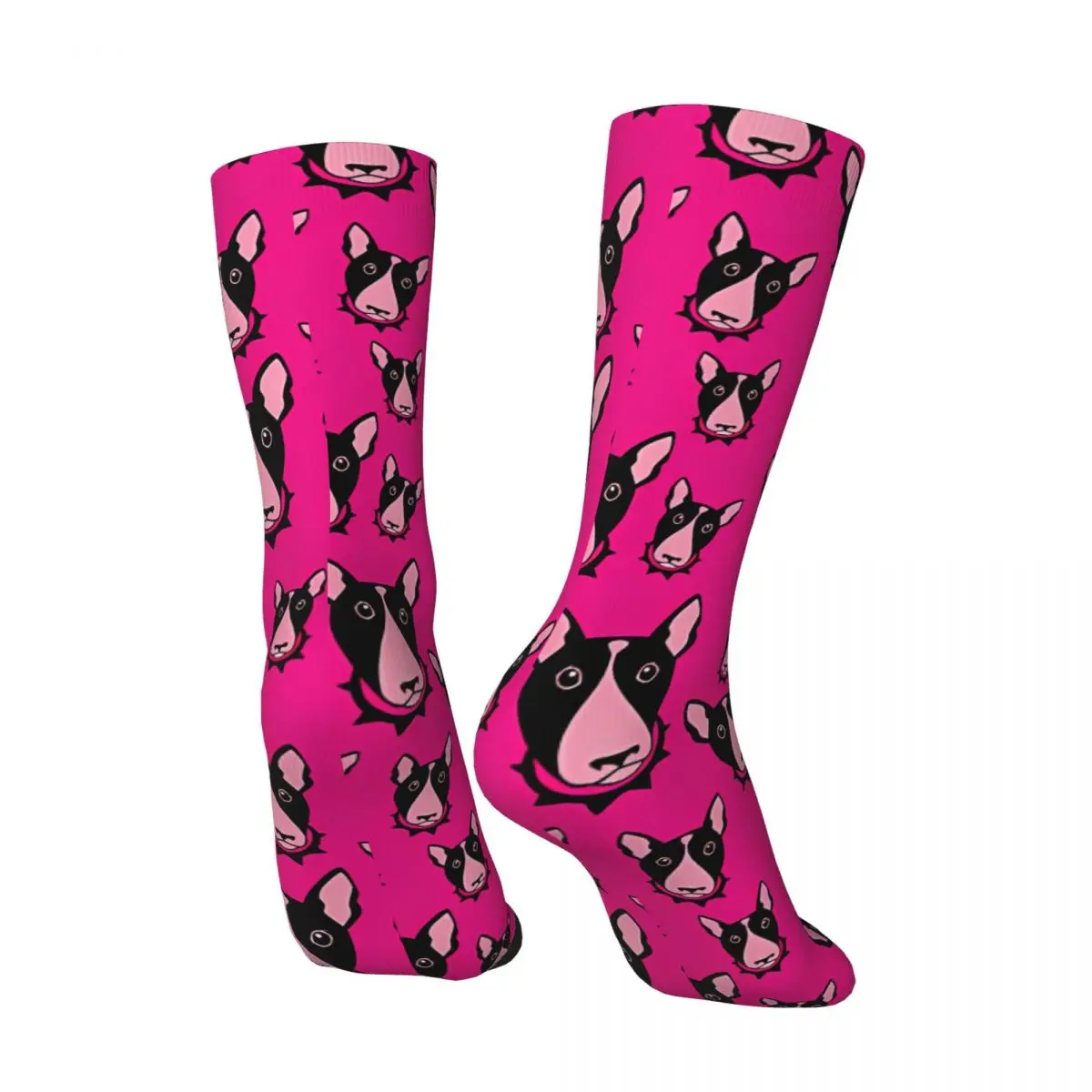 Rose Color Bull Terrier Bull Terrier Socks Sock Printed Man Polyester