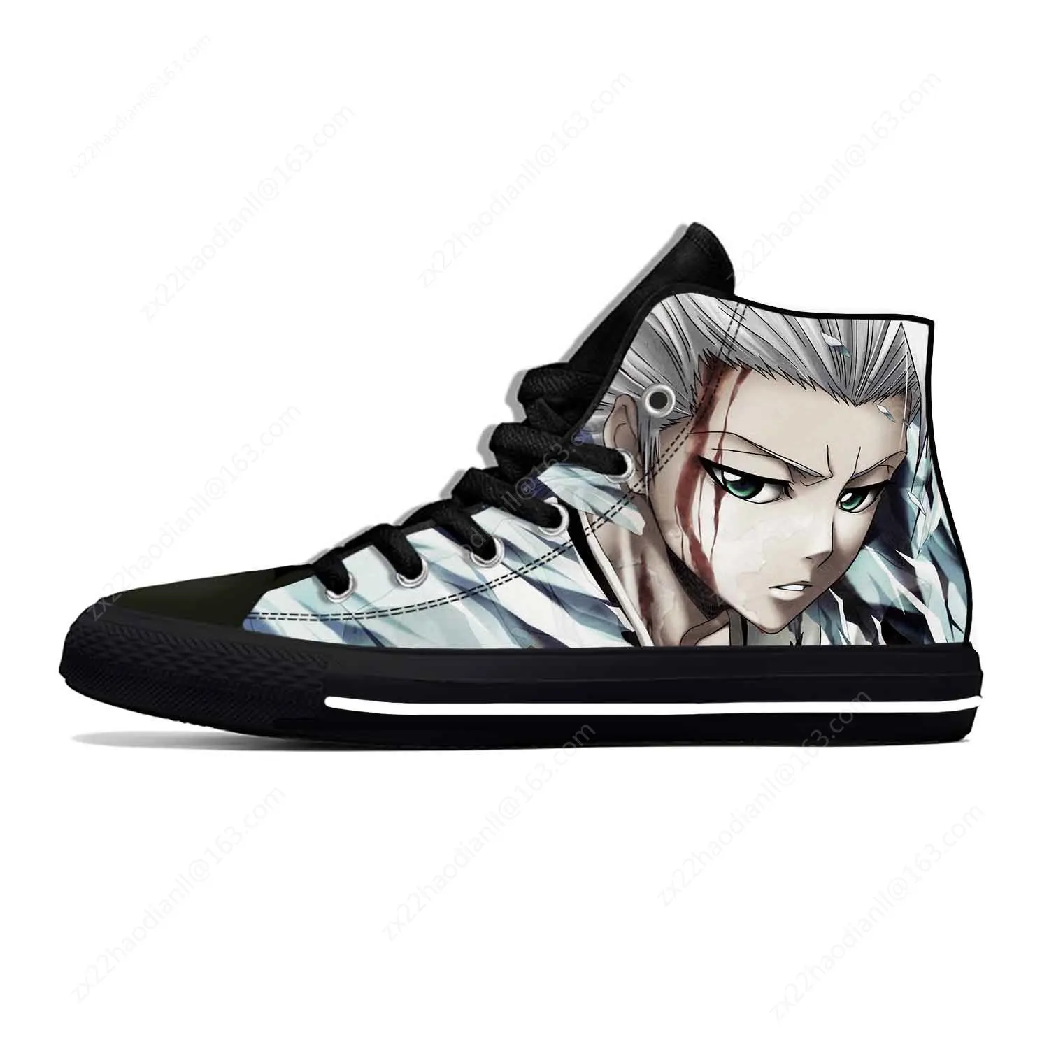 Sepatu kain kasual Anime Jepang, sepatu sneaker wanita, sepatu kain kasual, gambar 3D, nyaman, ringan, atasan tinggi, untuk pria dan wanita