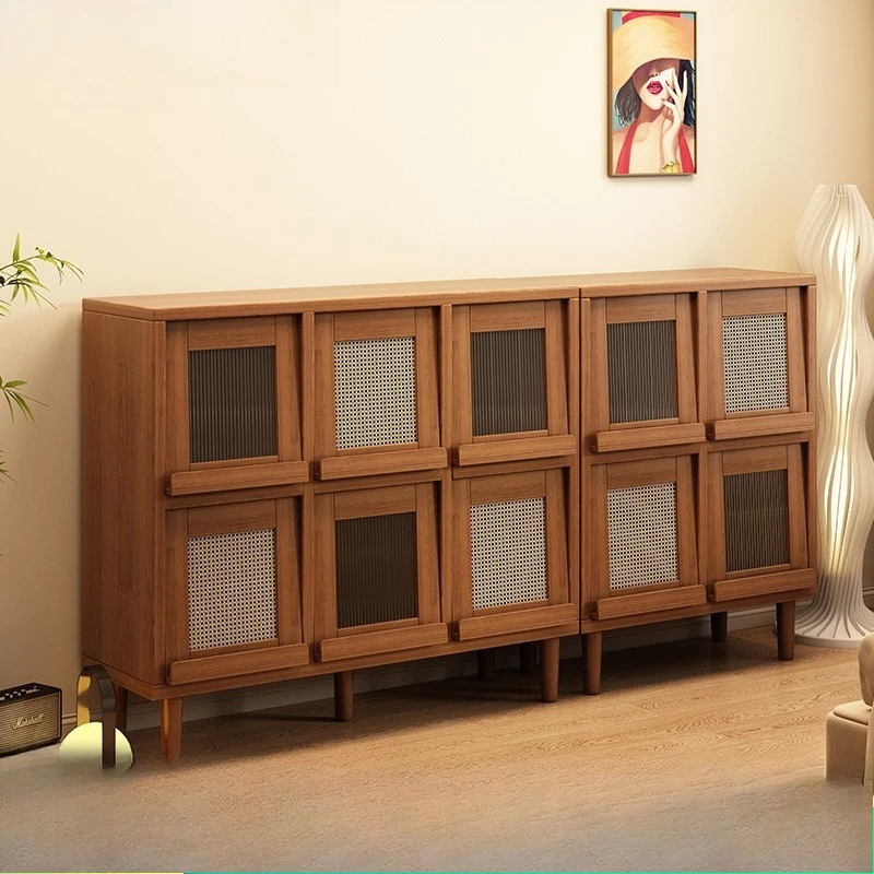

Solid wood bookcase, floor-standing storage cabinet, integrated wall-mounted storage cabinet, living room storage cabinet