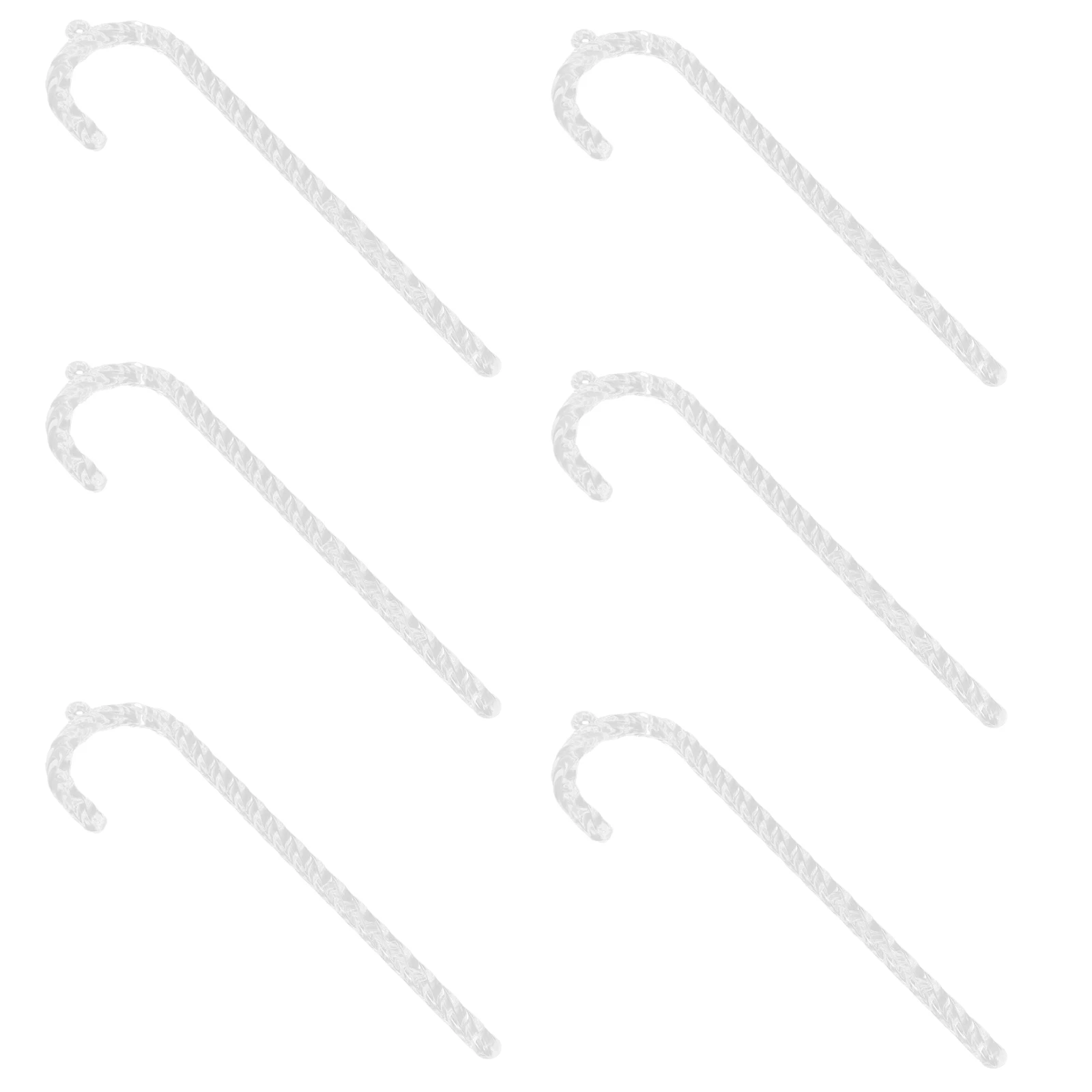 

36Pcs Transparent Acrylic Candy Cane Ornaments Water Crystal Hanging Decorations Christmas Tree Candy Cane Decor