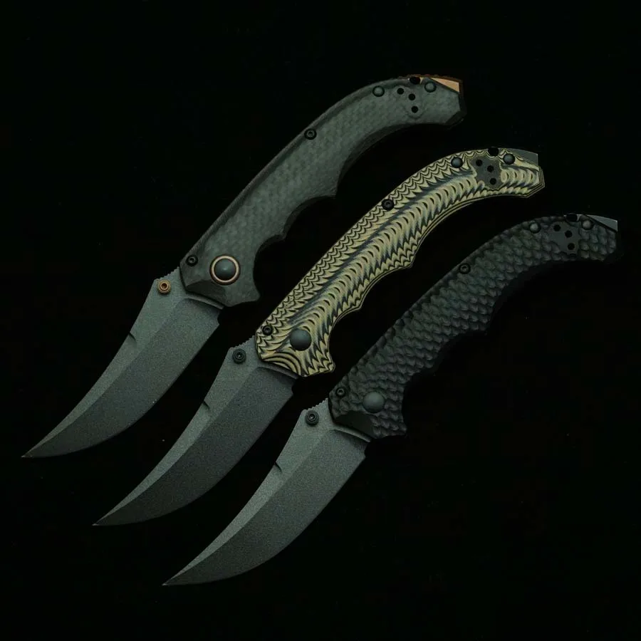 New 865 Mini Bedlam Best Foam Carbon Fiber / G10 Washers Folding Pocket EDC Tool Camping Hunt Mark S90V Blade Outdoors Knife - view 2