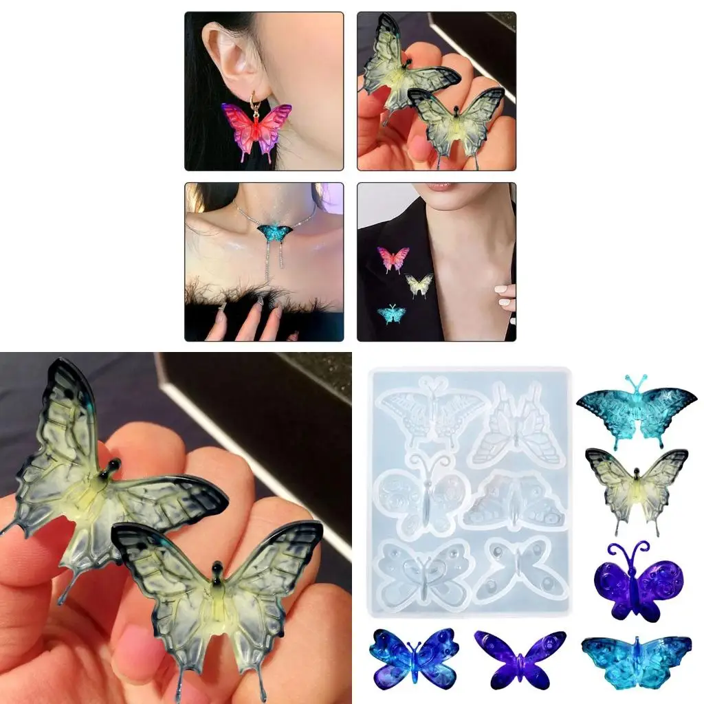  Silicone Earring Mold Epoxy Casting Molds for DIY Brooch Earring Jewelry Making