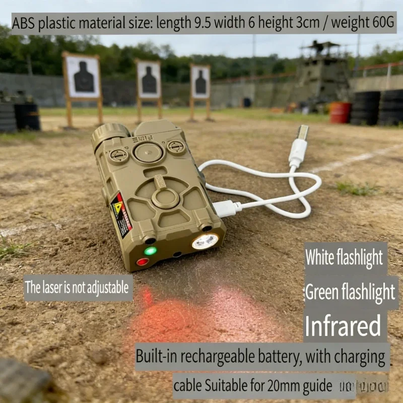 

Тактический лазерный модуль OGL, красный лазер и фонарь для выживания, крепление на 20-мм планку, зарядка через USB для игрушечных страйкбольных пистолетов