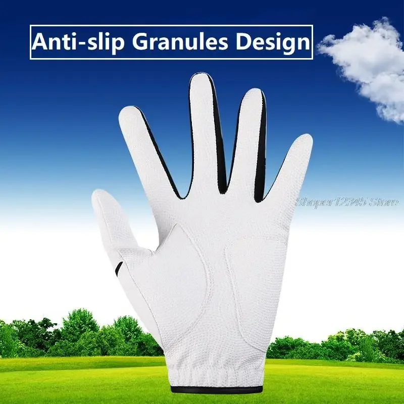 1 pz guanti da Golf da uomo guanti sportivi in pelle Pu per uomo guanti traspiranti per mano sinistra per golfista accessori da Golf Casual maschili