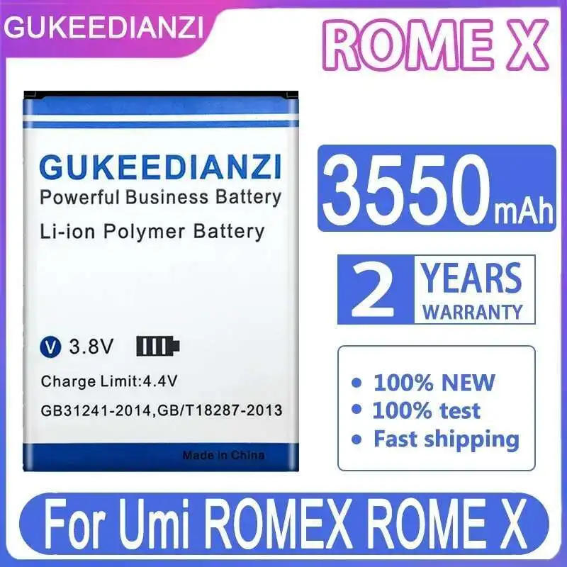 

3550Mah High Capacity For Umi Romex Rome X Premium Replacement Mobile Phone Battery