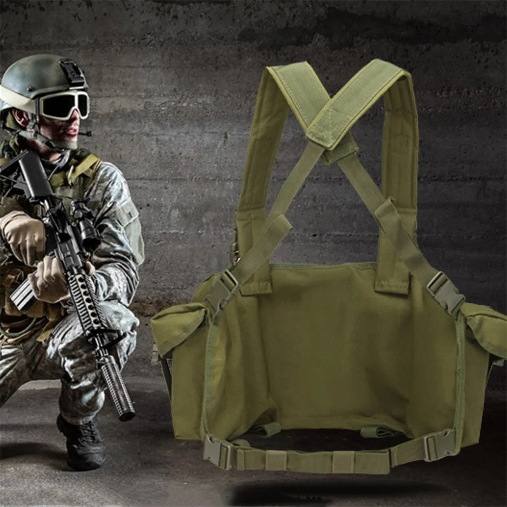 Gilet tattico Marsupio traspirante Gilet pettorale Gilet da allenamento leggero per le forze dell'ordine Sport militari all'aria aperta
