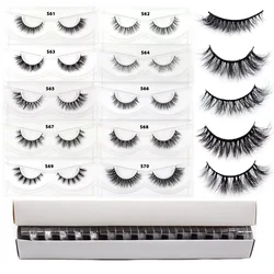 30/60/100 Pairs Mink Lashes No Box 3D Mink Eyelashes Short Natural Mink False Eyelash in Bulk Cruelty-free Makeup Lashs