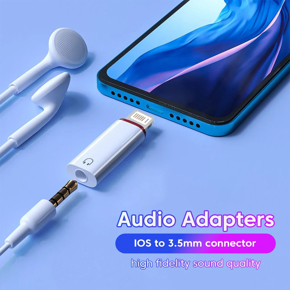 Adaptador de auriculares Lightning a 3 y 5 MM, Conector de auriculares para iPhone 14, 13, 12 Pro Max, tipo C/IOS, adaptador Jack de 3 y 5 Mm