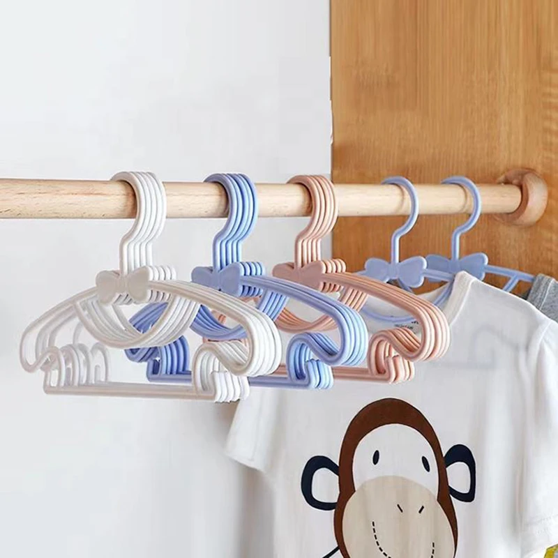 Baby Hangers 10pcs/lot Children Storage Hanger Closet Organizer Kids Clothes Hanger Racks Portable Display Plastic Hangers Home