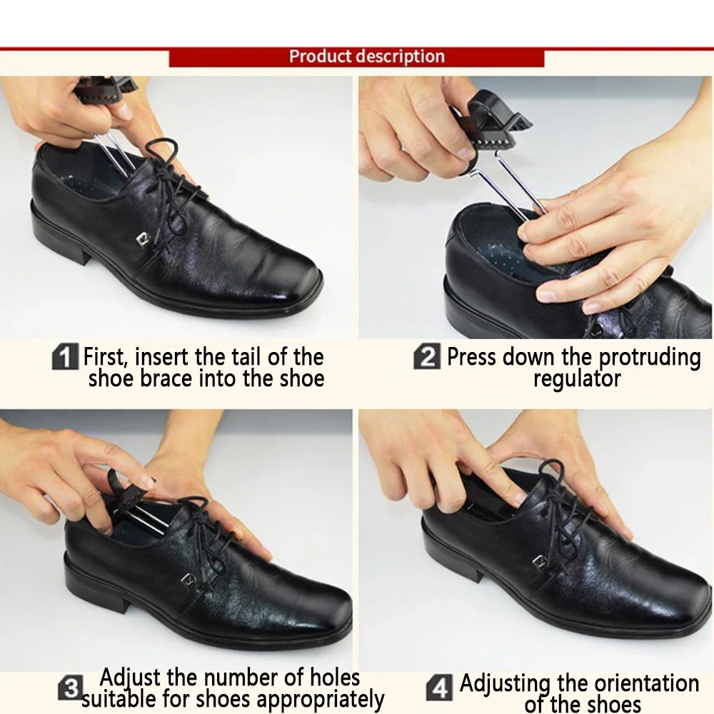 1 Pairs الأحذية نقالة الأحذية شجرة المشكل رف البلاستيك قابل للتعديل طول الرجال/النساء أشجار الأحذية نقالة التمهيد حامل المنظمون