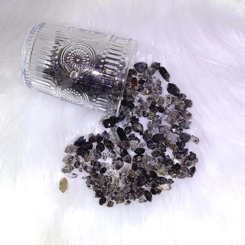 Natural Crystal Herkimer diamond Gravel Stone Home Decor Polished  Ore Marker Mineral Specimen Energy Gemstone Festival Gifts