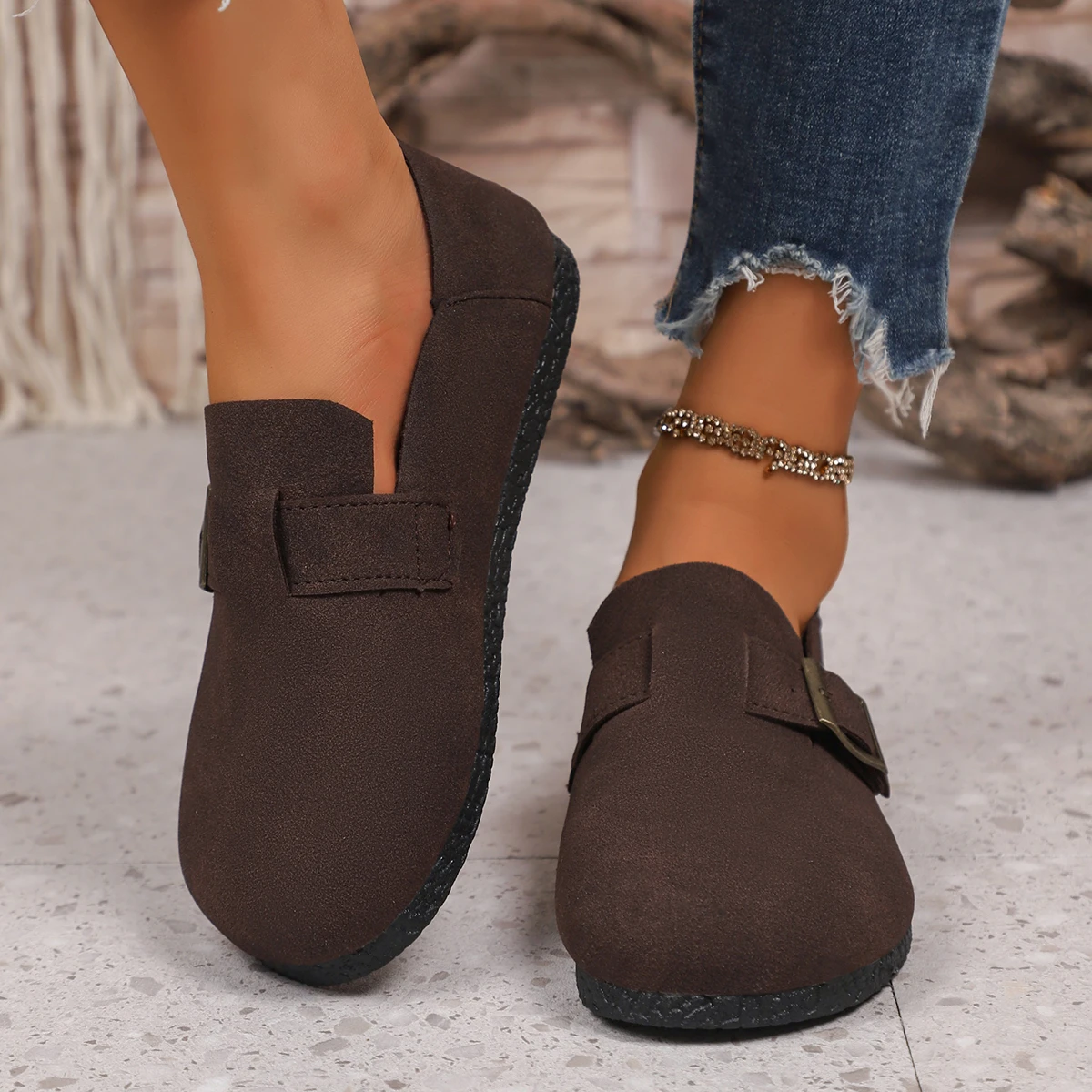 حجم كبير المرأة بلون عالية الجودة حذاء مسطح الربيع والخريف لينة أسفل مريحة عدم الانزلاق الترفيه المنخفضة أعلى الأحذية #3