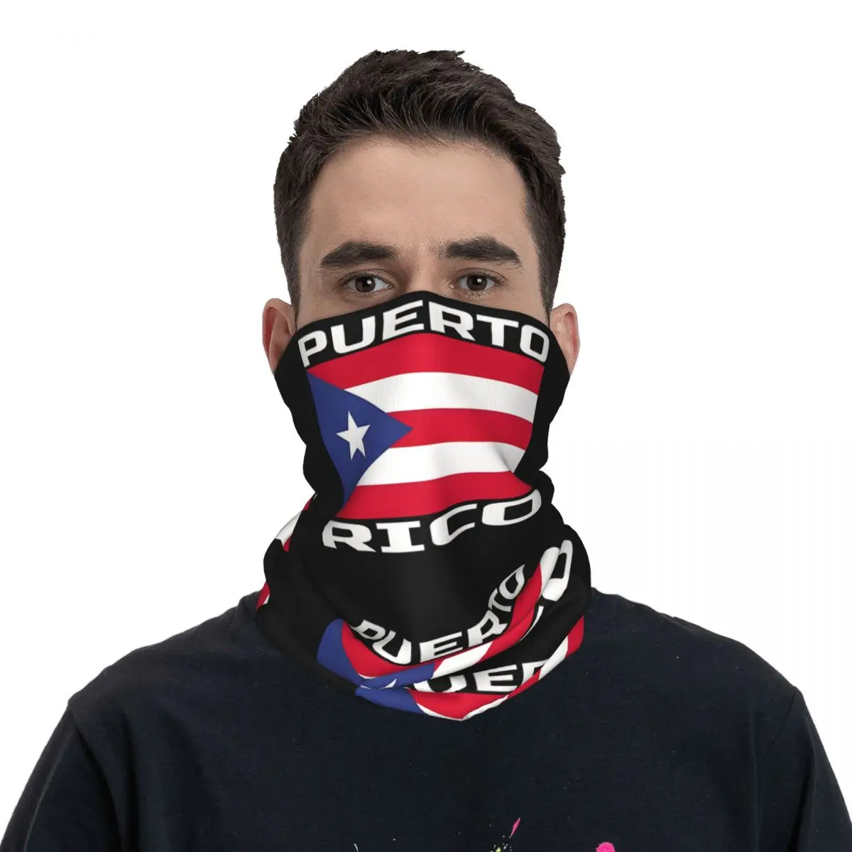 Puerto Rico Vlag Puerto Rico Coqui Love Boricuas En Kikkers Eadband Hals Fietsbuis Sjaal Bandana Gaiter Alle Seizoenen Unisex