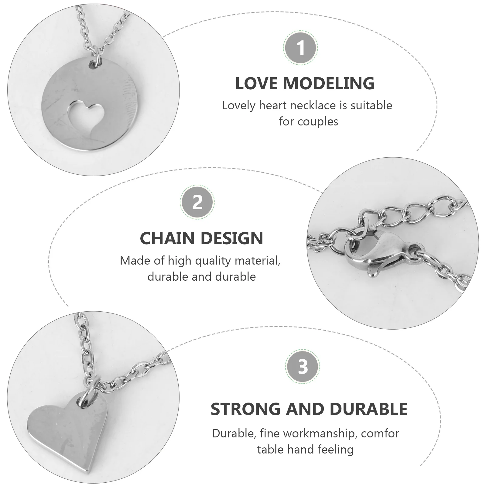 

1Pcs Elegant Heart-Shaped Double-Layer Collarbone Necklace Stylish Neck Accessory Jewelry Gift for Women Birthday Engagement