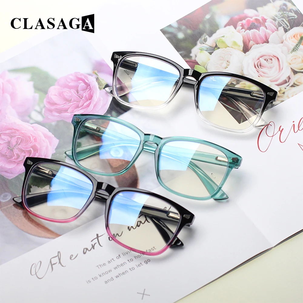 

Fashion Trend Gradient Color Frames Reading Glasses Metal Hinges High Quality Anti Blue Light /UV Ray Optical Glasses+1.0+2.0