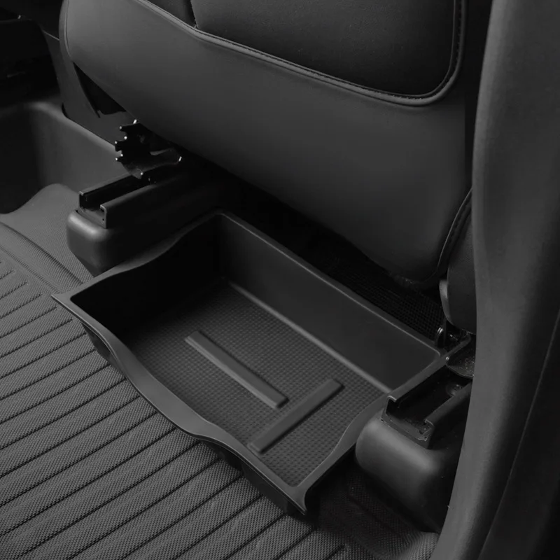 

Under Seat Container Box ABS Car Seat Organizer Tray Under Seat Hidden Storage Box for Tesla Model Y