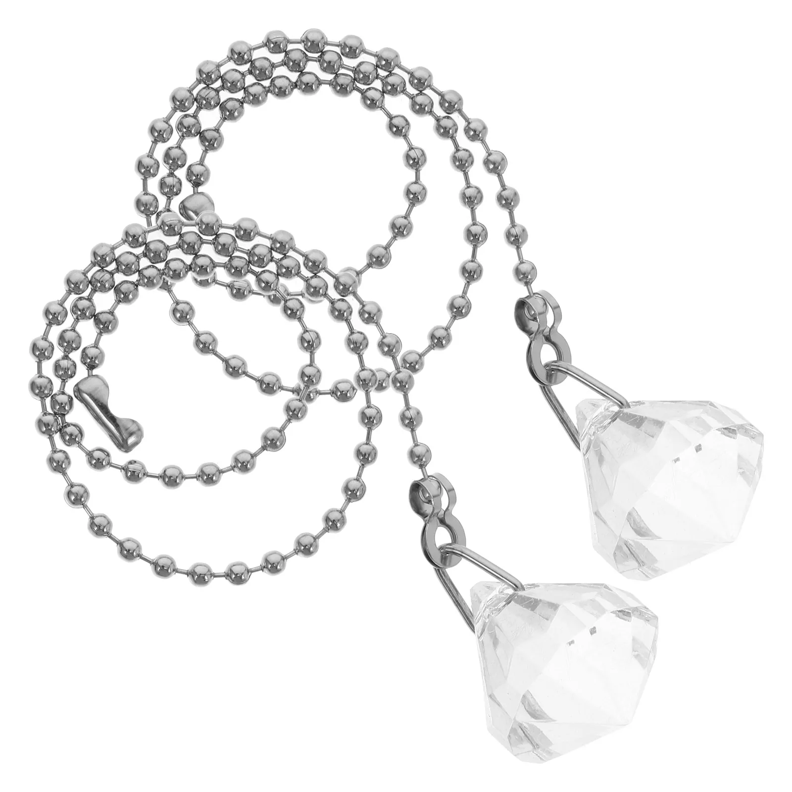 

2pcs Ceiling Fan Pull Chain Replacement Crystal Ball Decorative Light Chain Extension Connector For Fixtures