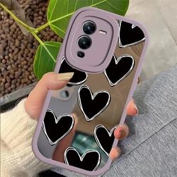 Luxury Makeup Mirror Case For Vivo V25E V25 Pro V27 V72E Shockproof Cover For Vivo V23 V23E V27 V27E S1 Pro S12 S15 Phone Case