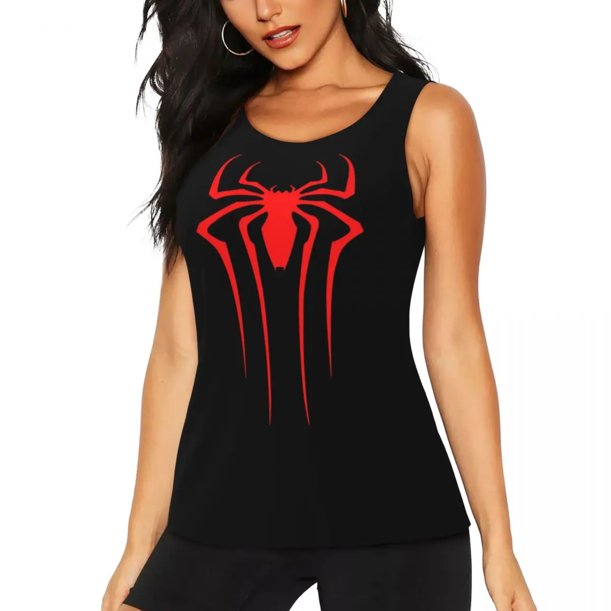 Custom Red Spider Man Yoga Shirts for Women Workout Gym Tank Tops