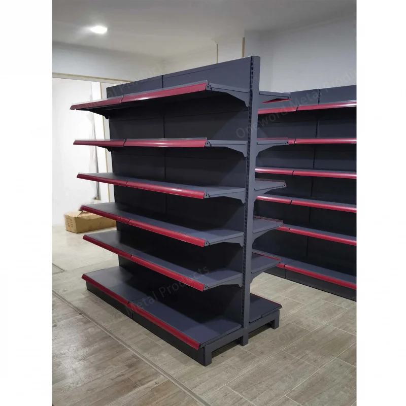 custom.Modern Retail Shop Metal Gondola Shelving Grocery Store Supermarket Shelf Display Shelving Sale