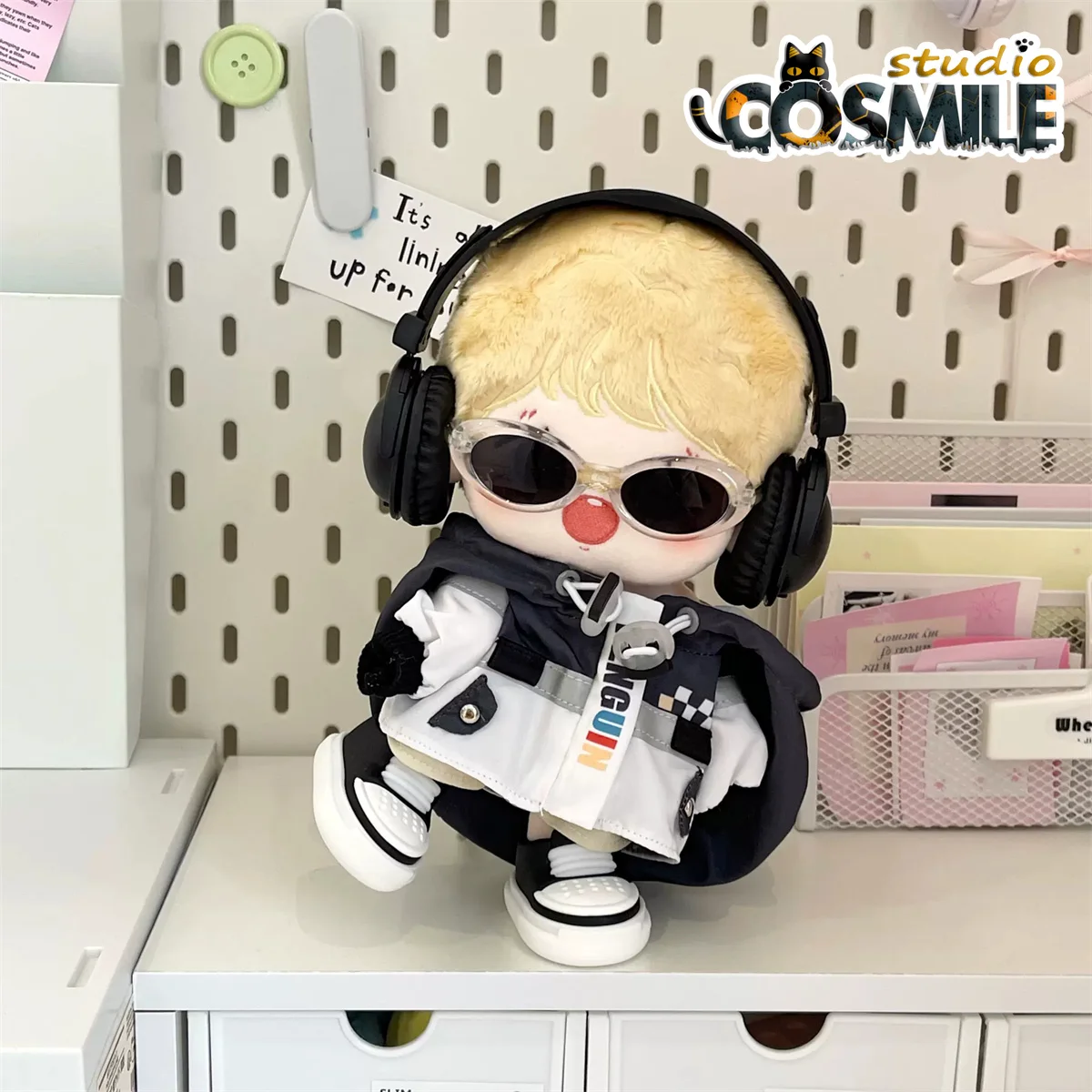 Kpop Sportswear Earphone Cool Hip hop Rapper Fashion Costume Plushie 20cm Doll Doll's Clothes Dolls Accessories DJ Sep