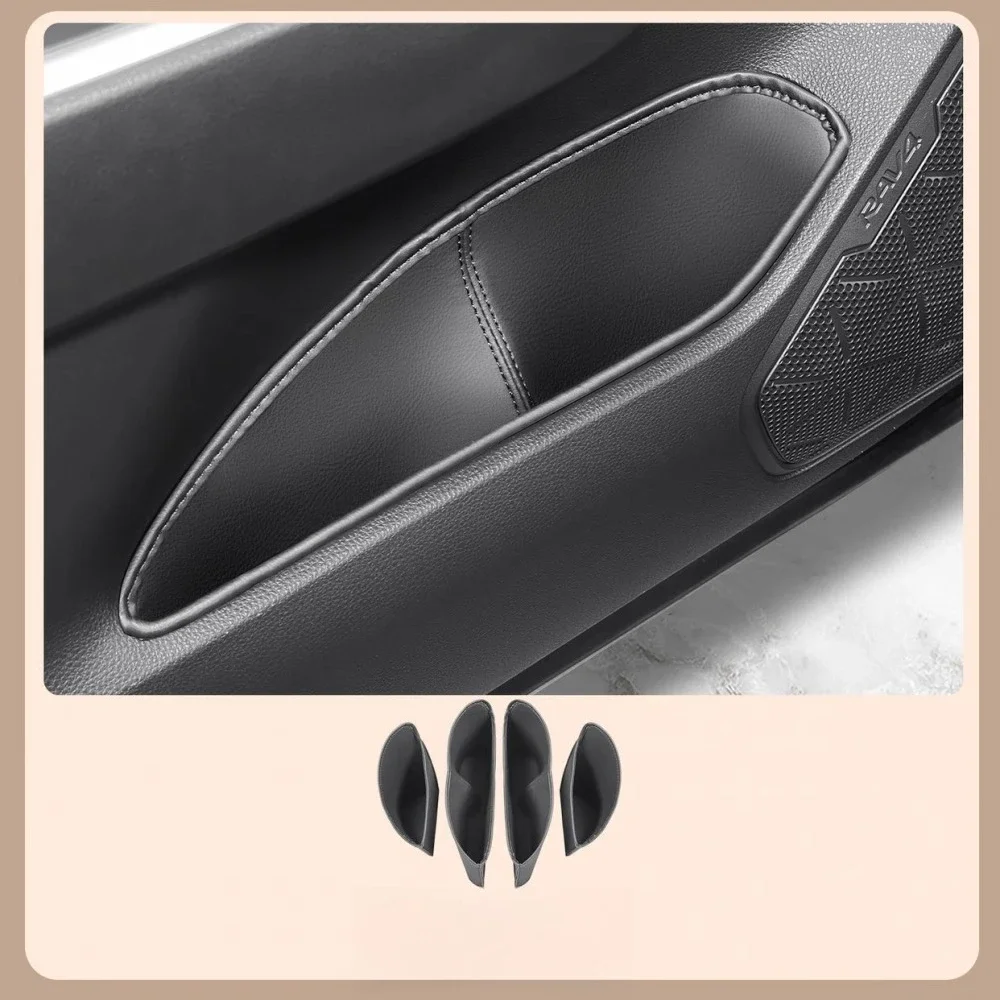 

Набор противоскользящих вкладышей для дверного кармана - пылезащитные коврики для хранения вещей для Toyota RAV4, аксессуары для интерьера, инструменты