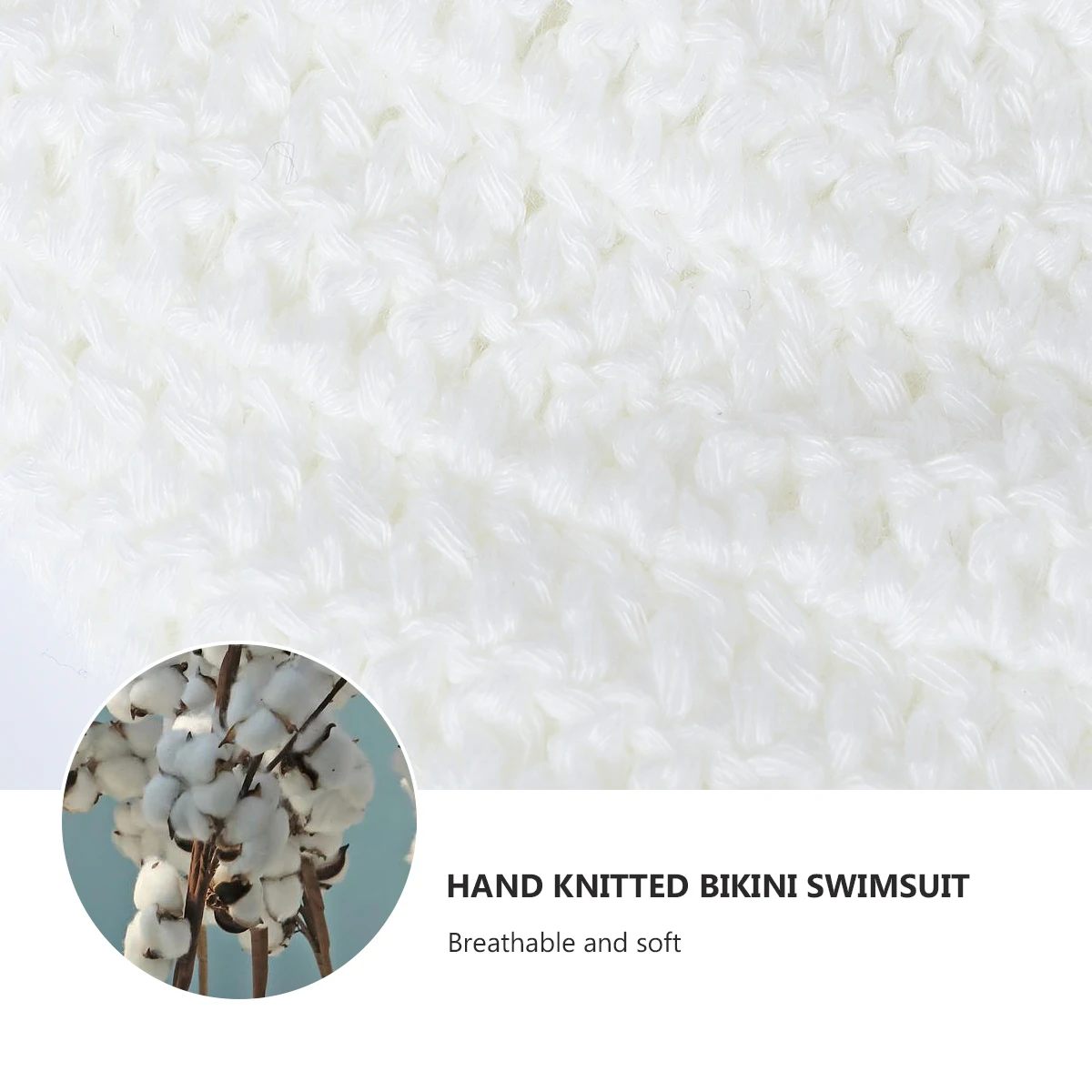 

Beachy Knitted Shorts Swimsuit Bikini Underpants Filling White Underwear Ladies
